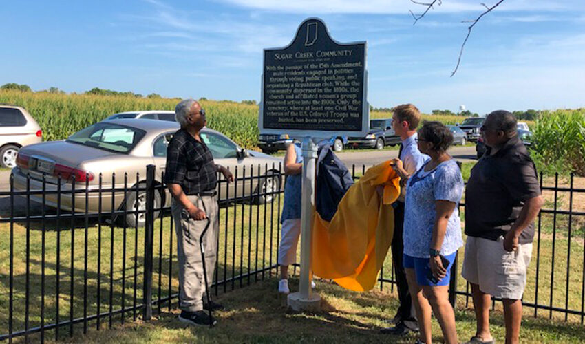 Thorntown Colored Cemetery marker unveiling