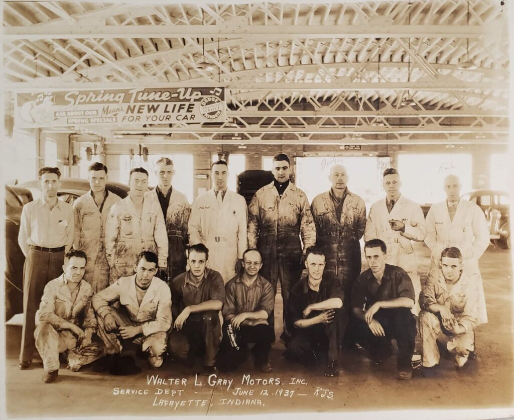 Walter Gray service dept Courtesy of Tippecanoe County Historical Association, Lafayette, IN