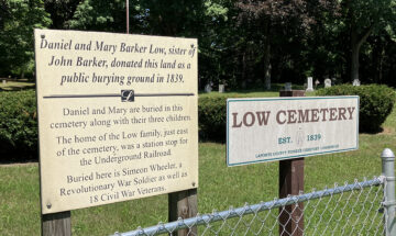 Low Cemetery Underground Railroad marker