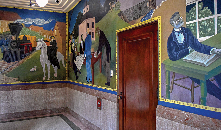 Fountain County Courthouse WPA mural