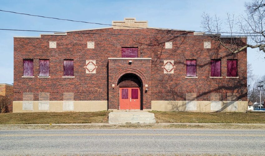 Jimtown's 1929 gym before restoration. PHOTO: Todd Zeiger