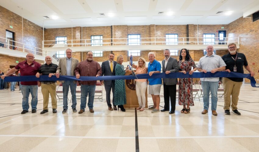 Jimtown's 1929 gym reopened in April 2025 as the Craig and Teneen Dobbs Jimtown Community Center. PHOTO: Courtesy R. Yoder Construction